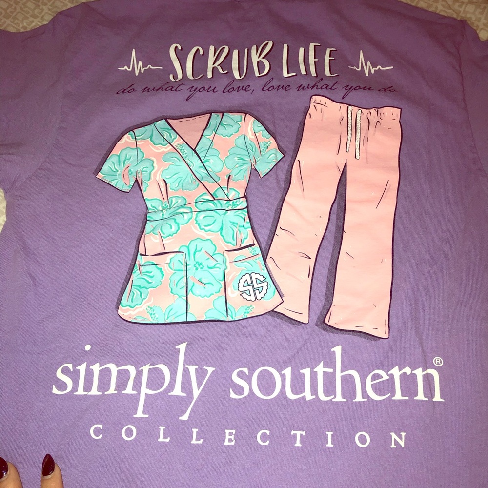 Simply Southern Brand “scrub life” tee